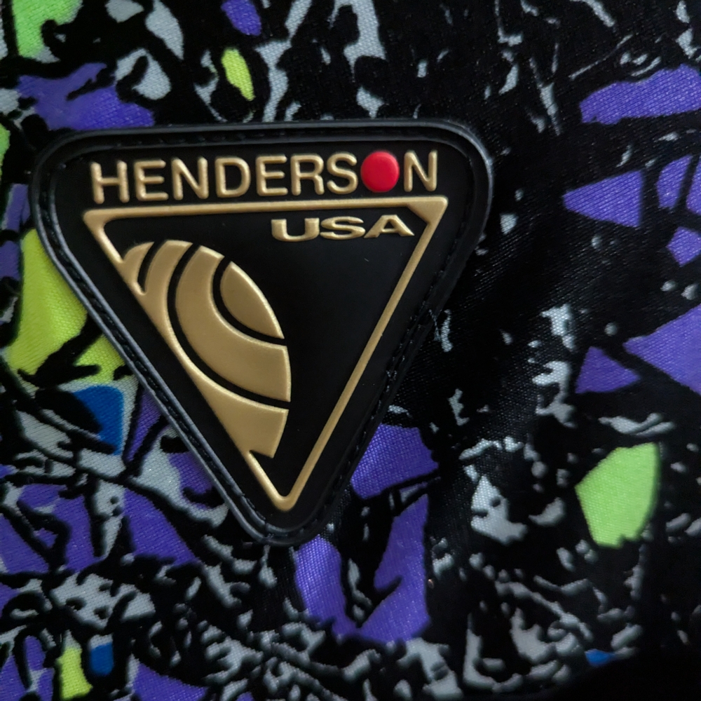 *Vintage* Henderson USA Hot Skin Black and Multicolor Wetsuit XL Surfing Beach - Picture 3 of 8